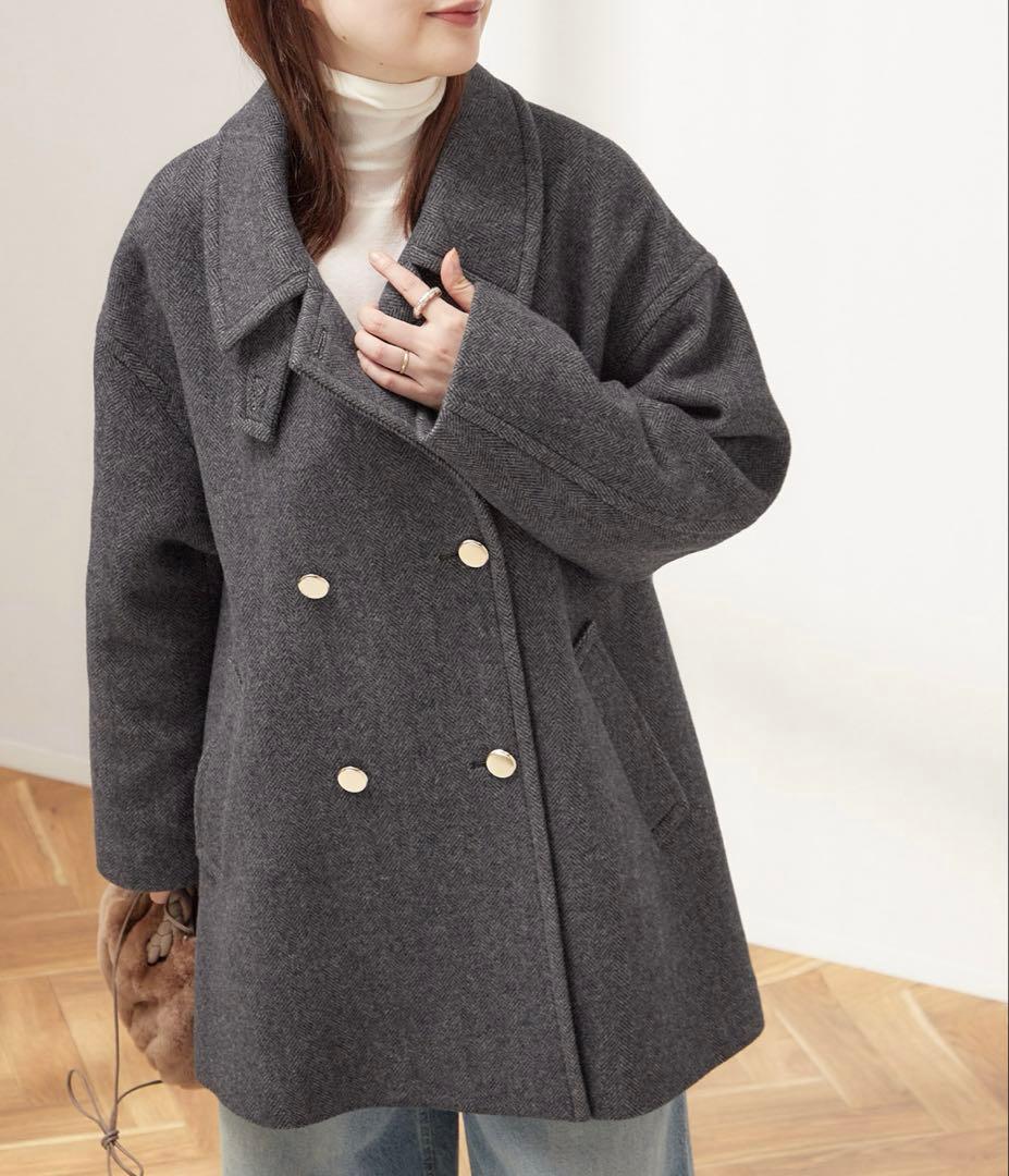 【新品】レサージュSUPER120 MANTECOステンカラーショートコート