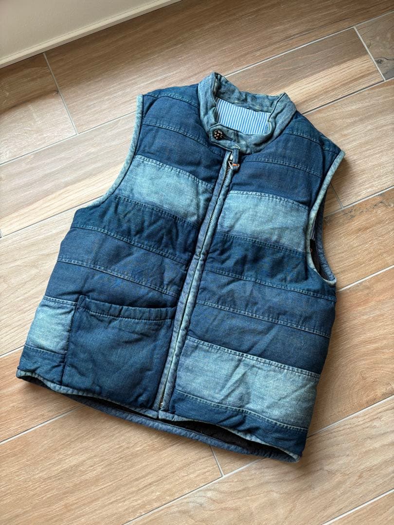 45rpm umie908 インディゴ染ダウンベスト