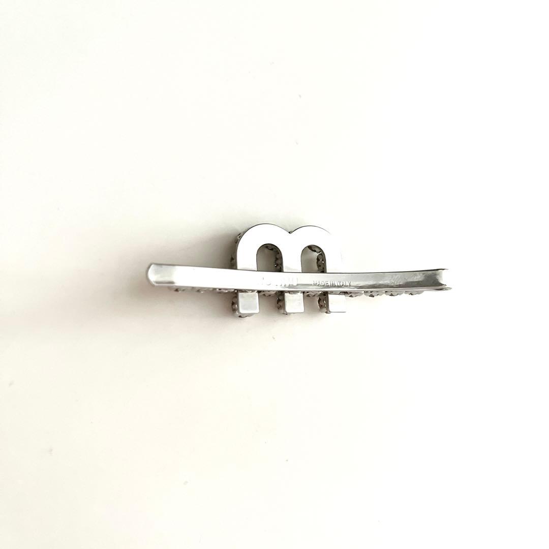 【美品】ミュウミュウ miumiu クリスタル ヘアピン シルバー