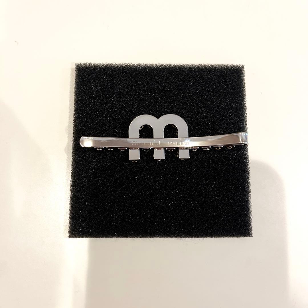 【美品】ミュウミュウ miumiu クリスタル ヘアピン シルバー