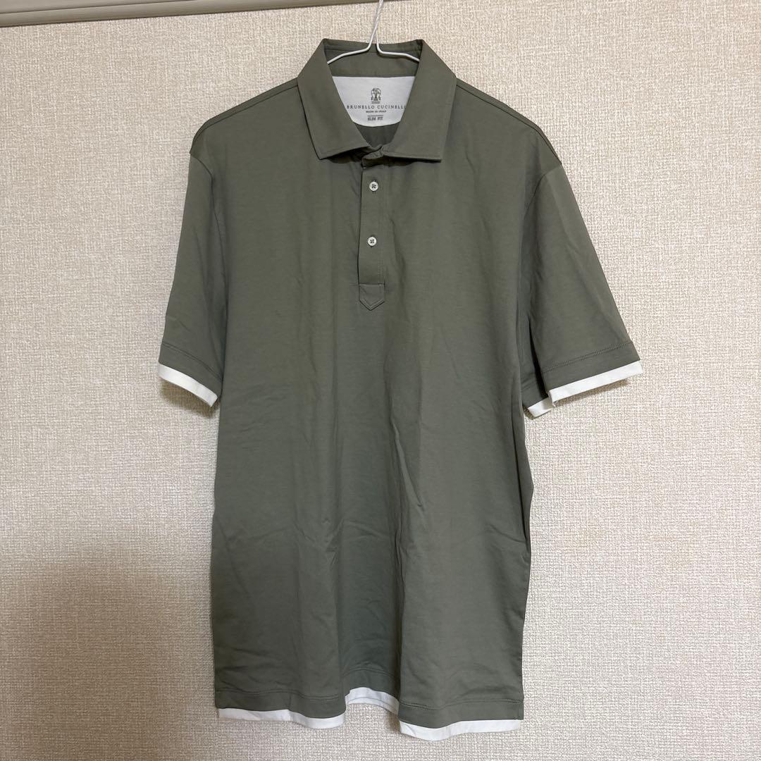 BRUNELLO CUCINELLI ポロシャツ オリーブグリーン