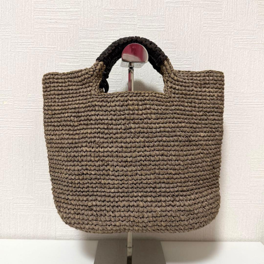 【極美品】ヘレンカミンスキー ラフィア かごバッグ タッセル