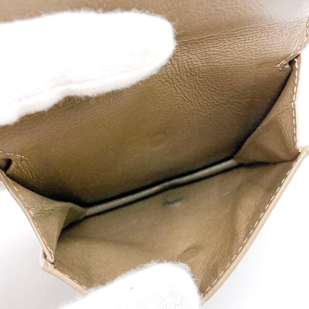 美品✨BALENCIAGA バレンシアガ　エブリデイ　折り財布　ベージュ　シボ革