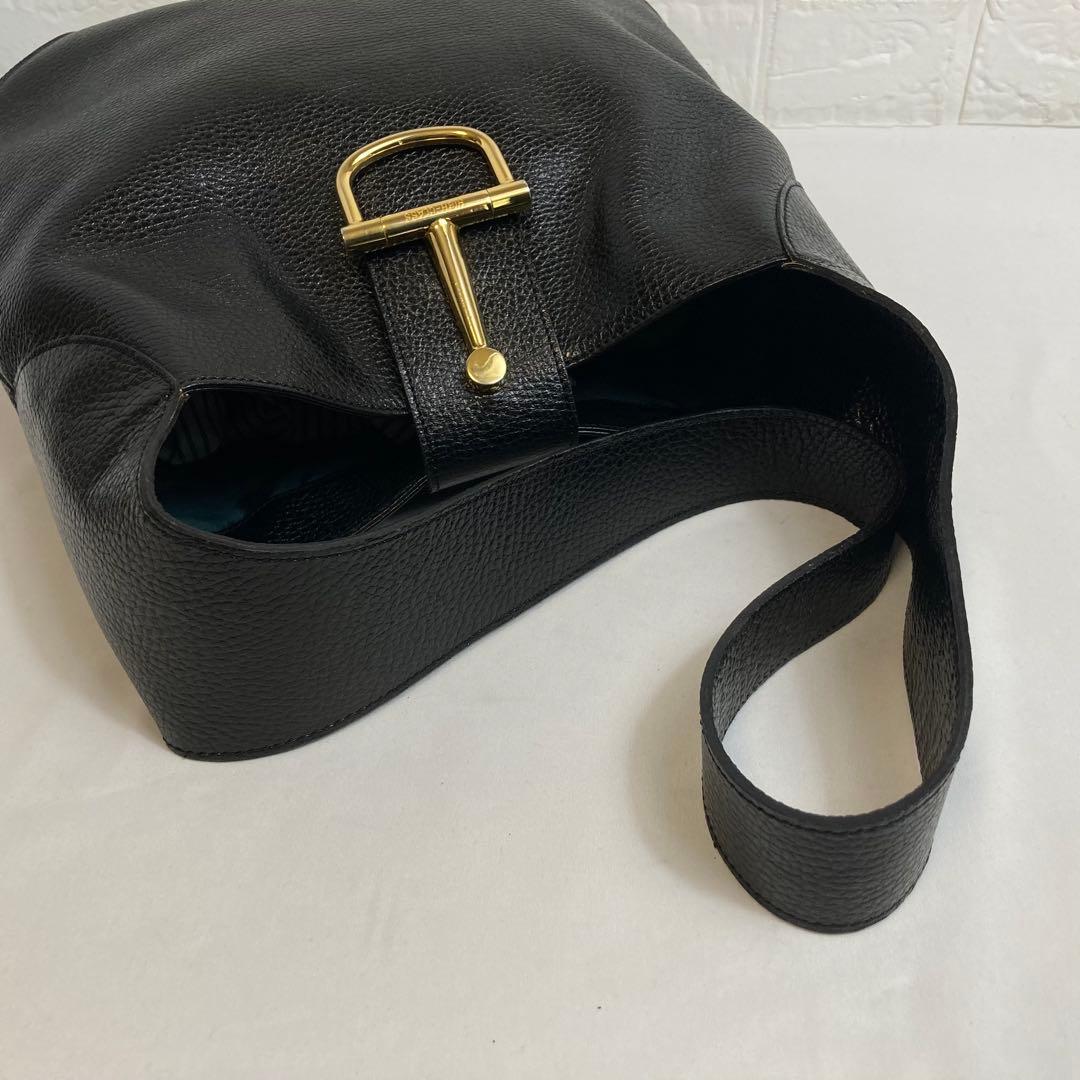 【極美品】HIGH-CLASSハイクラス　ワンショルダーバッグ　レザー　ブラック