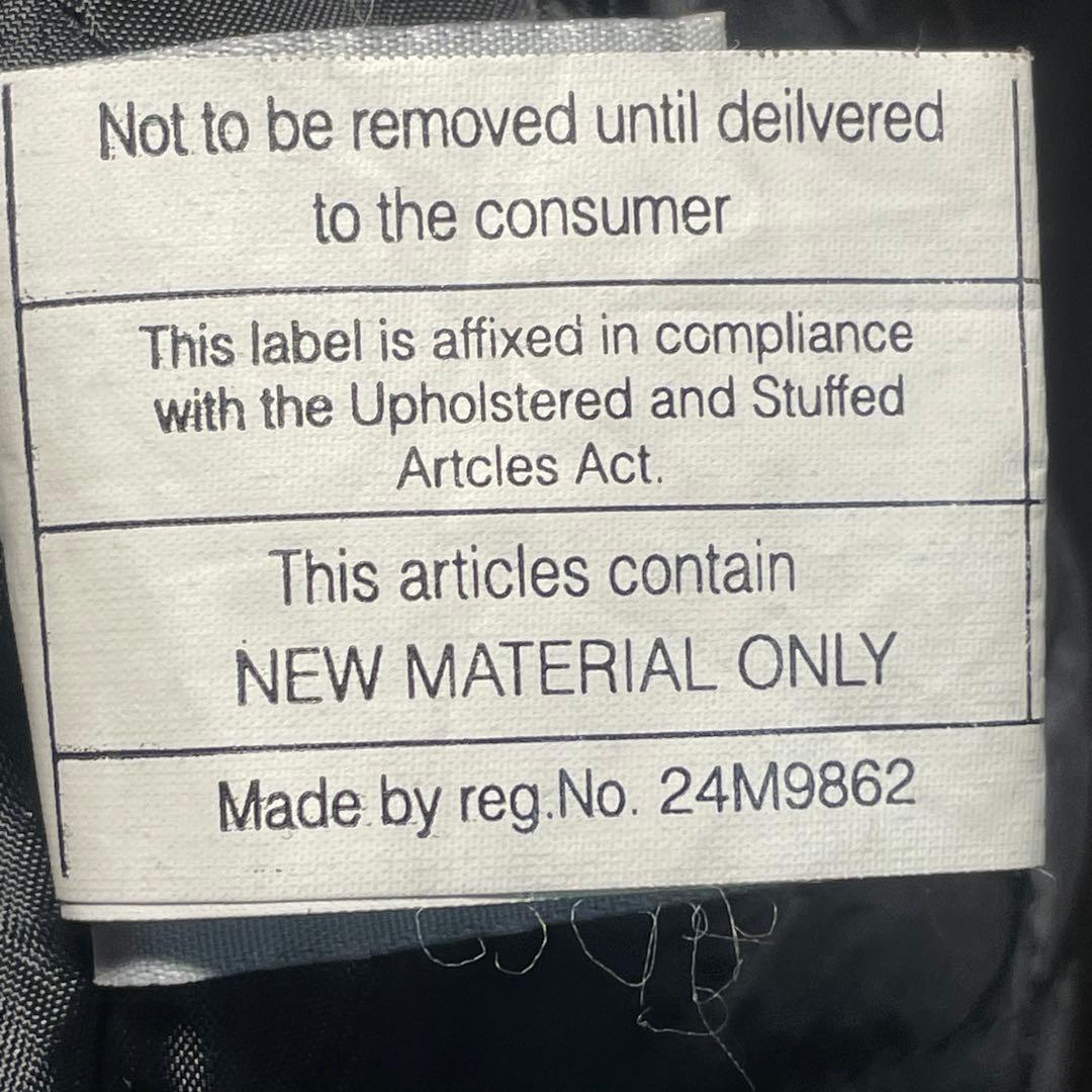 AMANATI アマナティ スタジャン 襟革 本革 企業ロゴ刺繍 黒 L程