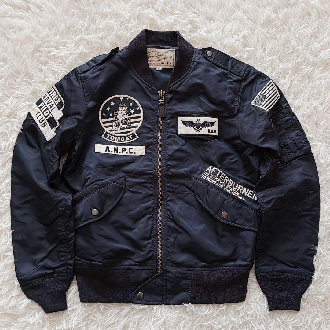 AVIREX MA-1タイプ フライトジャケット トムキャットデザイン ワッペン