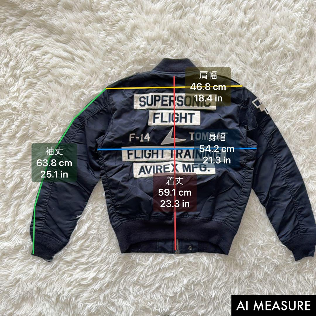 AVIREX MA-1タイプ フライトジャケット トムキャットデザイン ワッペン