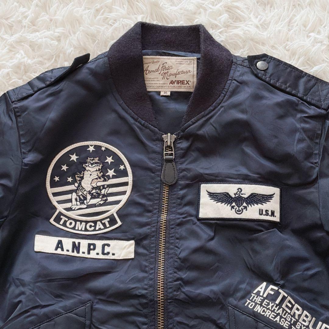 AVIREX MA-1タイプ フライトジャケット トムキャットデザイン ワッペン