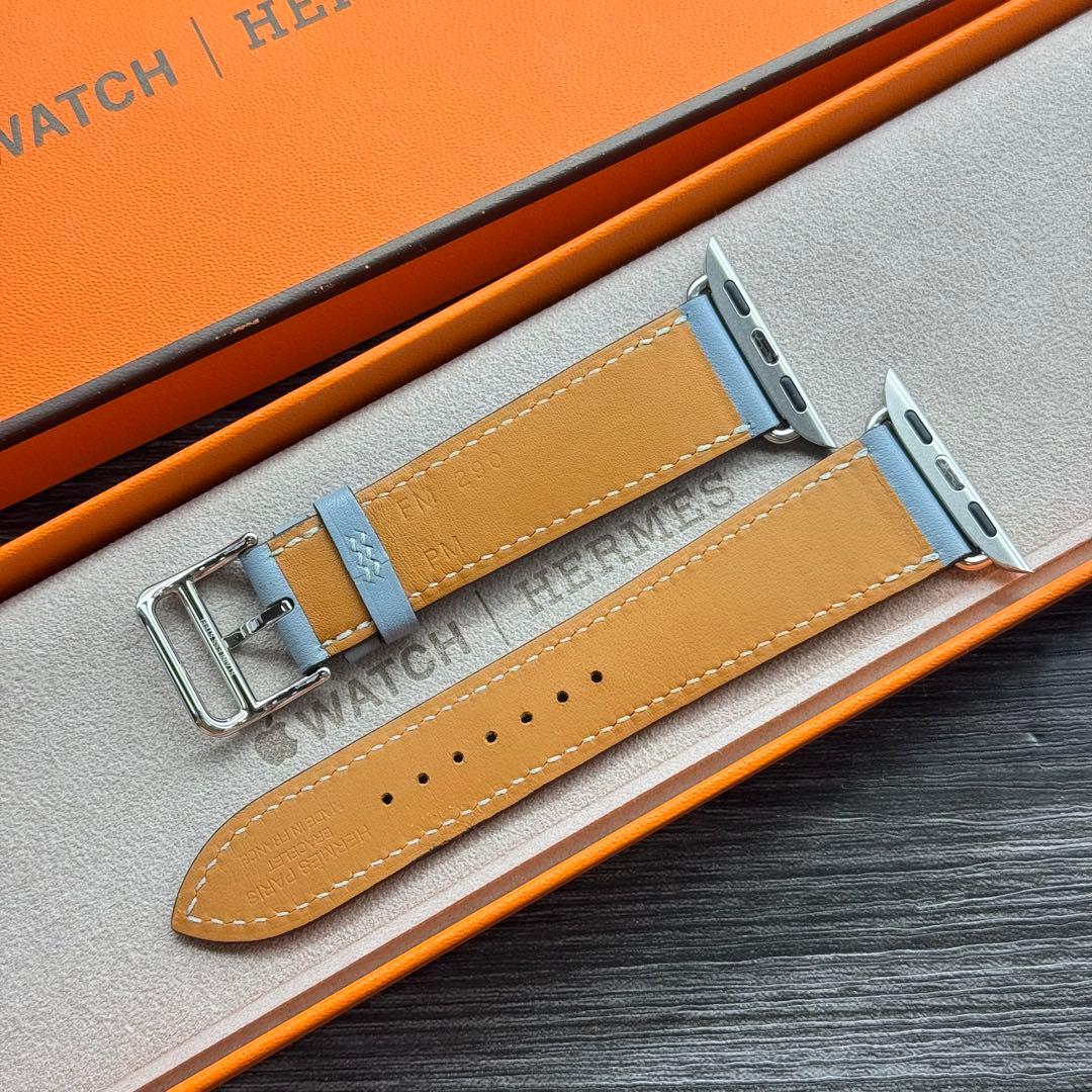 2875 ほほ未使用　Apple Watch エルメス　ブルーラン　レザー