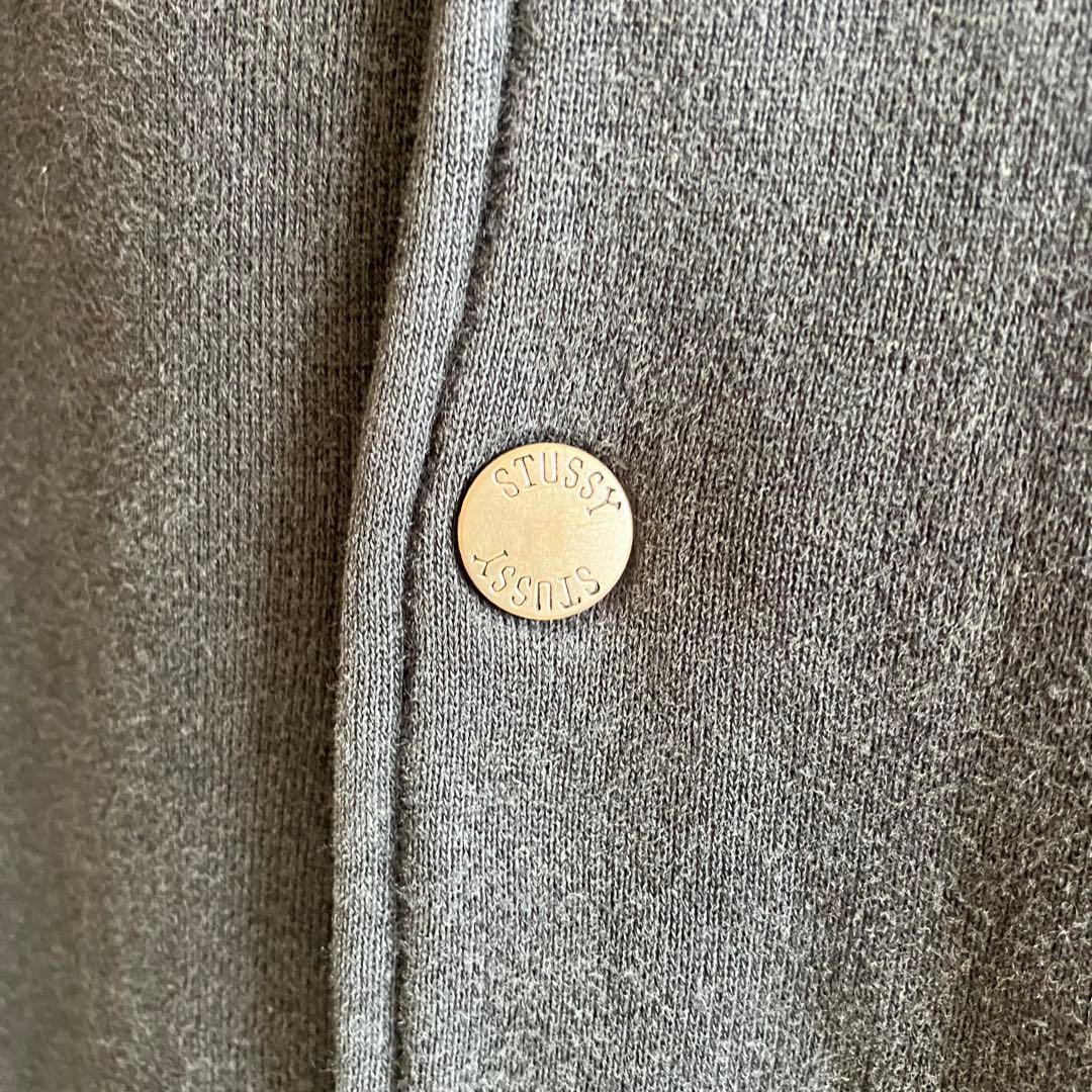 古着 ステューシー 両面レタードロゴ スタジャン 黒 L フェード