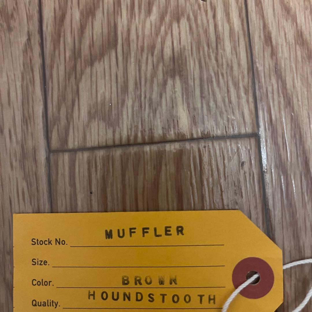 小物 atlast&co MUFFLER HOUNDTOOTH BROWN