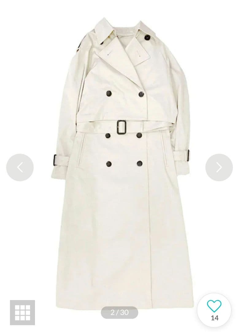 美品anuans 3wayトレンチコート トレンチコート エクリュ色