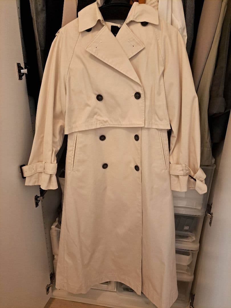 美品anuans 3wayトレンチコート トレンチコート エクリュ色