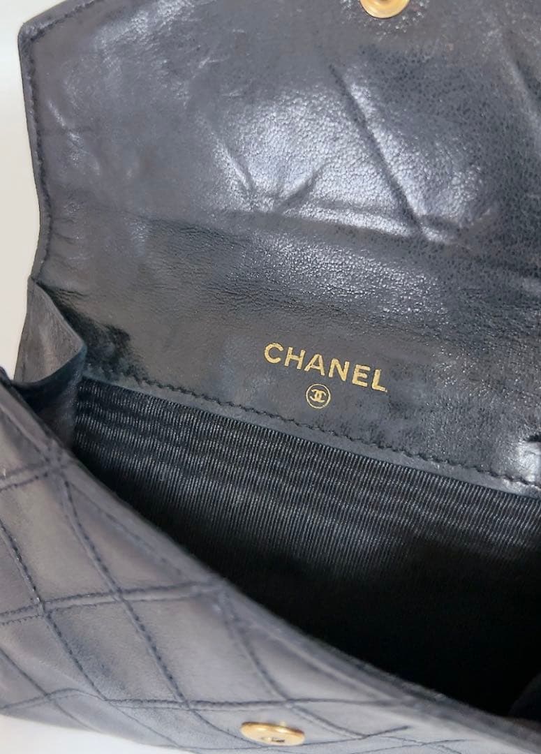 シャネル　CHANEL 折り財布　ブラック　黒　ココマーク