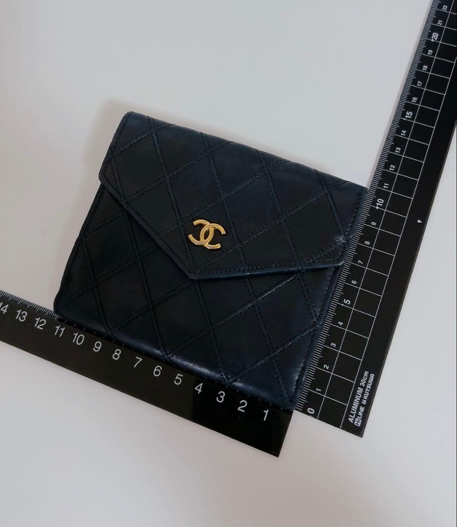 シャネル　CHANEL 折り財布　ブラック　黒　ココマーク