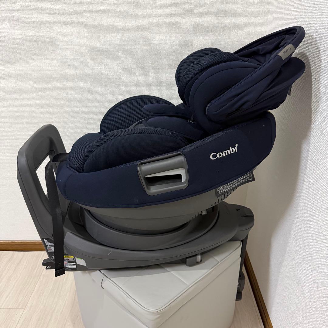 【極美品】コンビTHE S ISOFIX エッグショック ZD／ネイビー