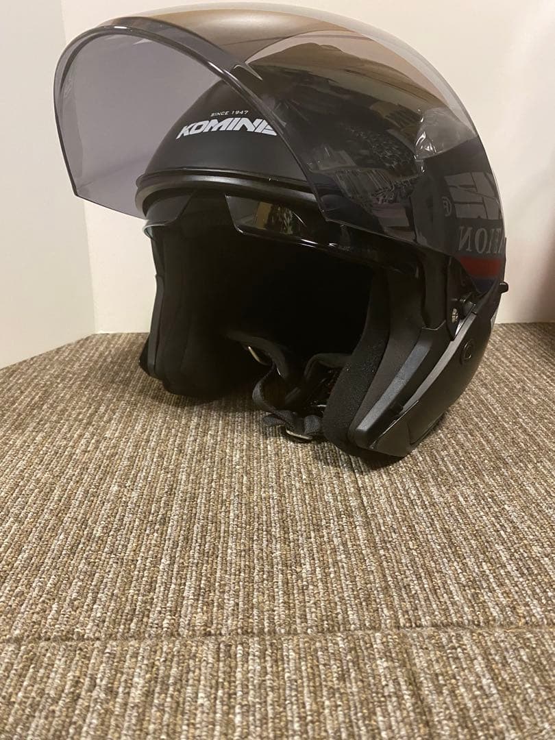 KOMINE マッドブラック ジェットヘルメット　HK-172