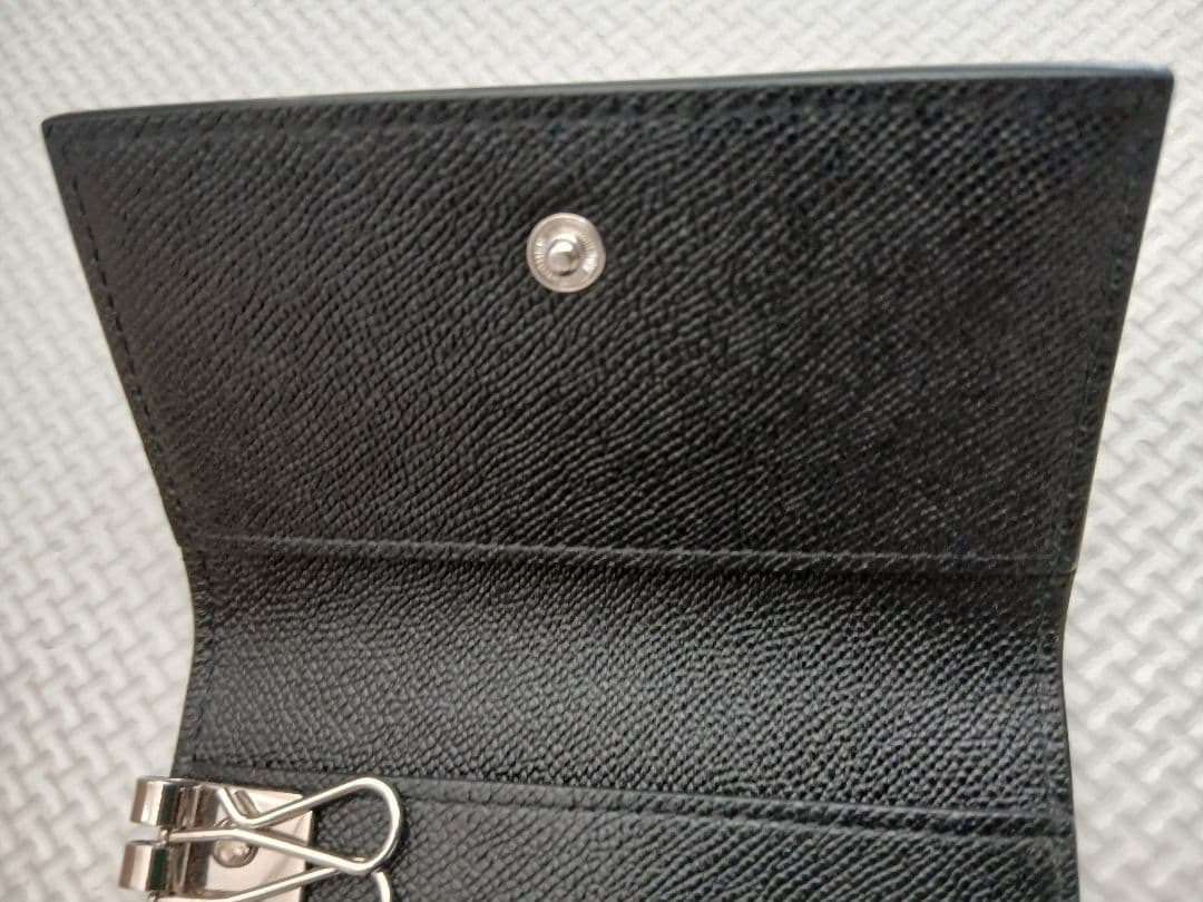 BVLGARI ブラック レザー キーケース