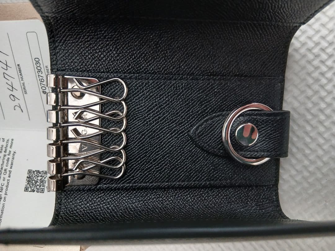 BVLGARI ブラック レザー キーケース