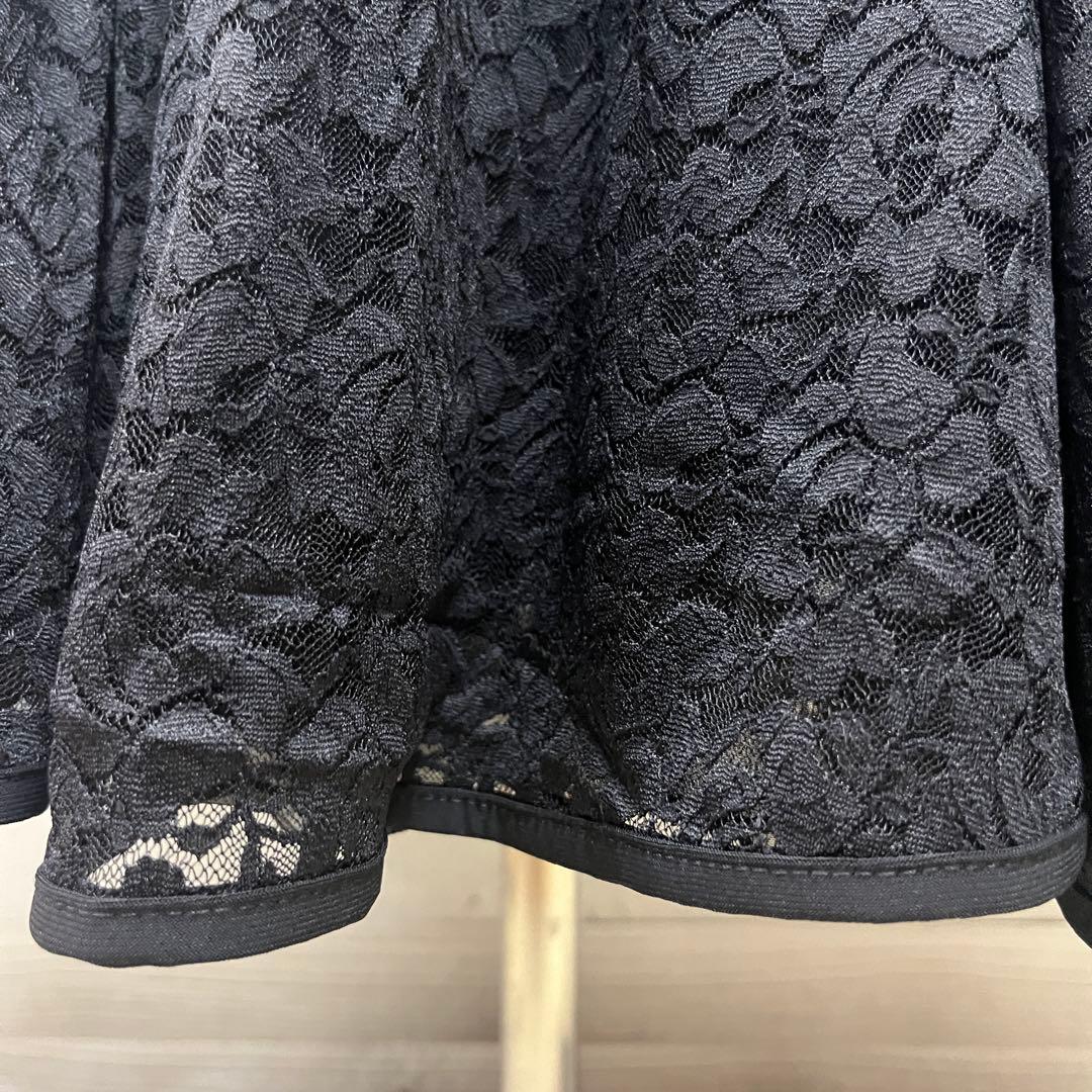 新品 社交ダンス スカート 総レース ブラック