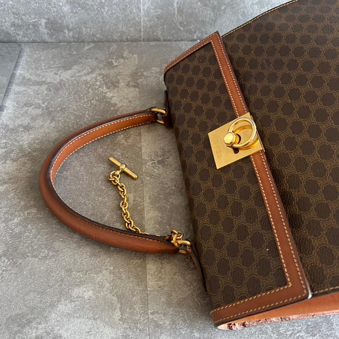 ⭐️CELINE⭐️セリーヌ ハンドバッグ マカダム ターンロック ゴールド