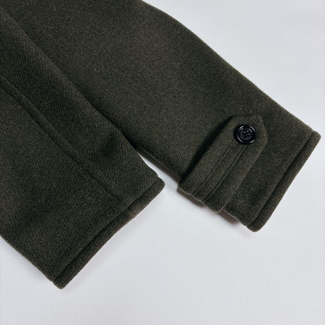 未使用級✨ヒューゴボス Pコート ロゴボタン パイピング XLサイズ バイカラー