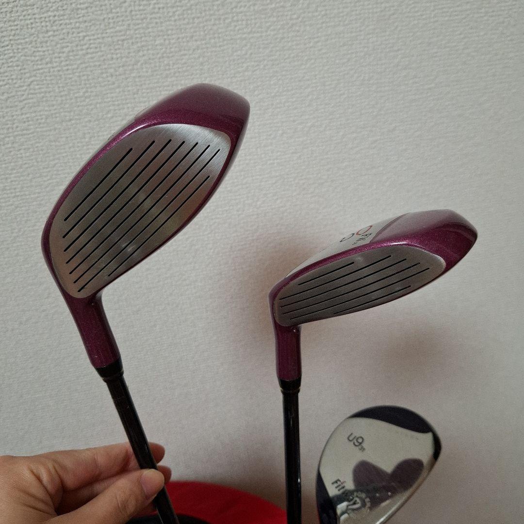 FILA GOLF 赤色キャディバッグ　セット　クラブ