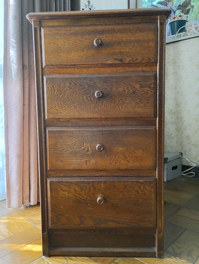 (最終値下げ)三越カントリーハウスダークブラウン 木製チェスト4段