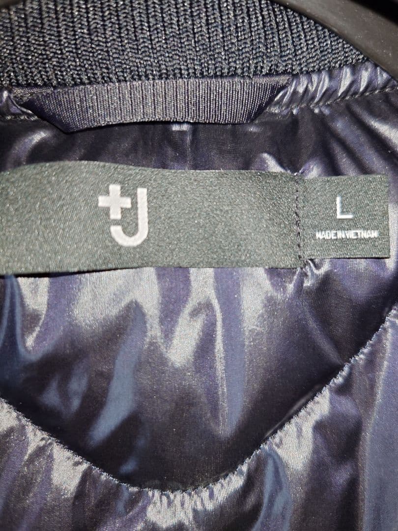 訳あり　+J復刻ハイブリッドダウンオーバーサイズMA1　Lサイズ　ブラック