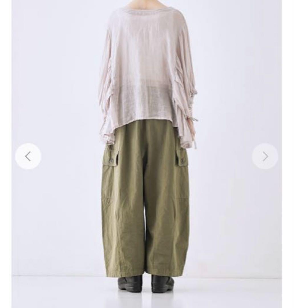 美品2024nest Robe コットンリネンウェザーバレルパンツ