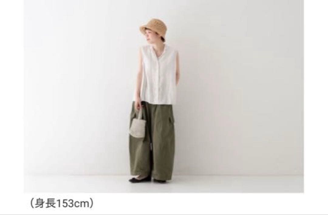 美品2024nest Robe コットンリネンウェザーバレルパンツ