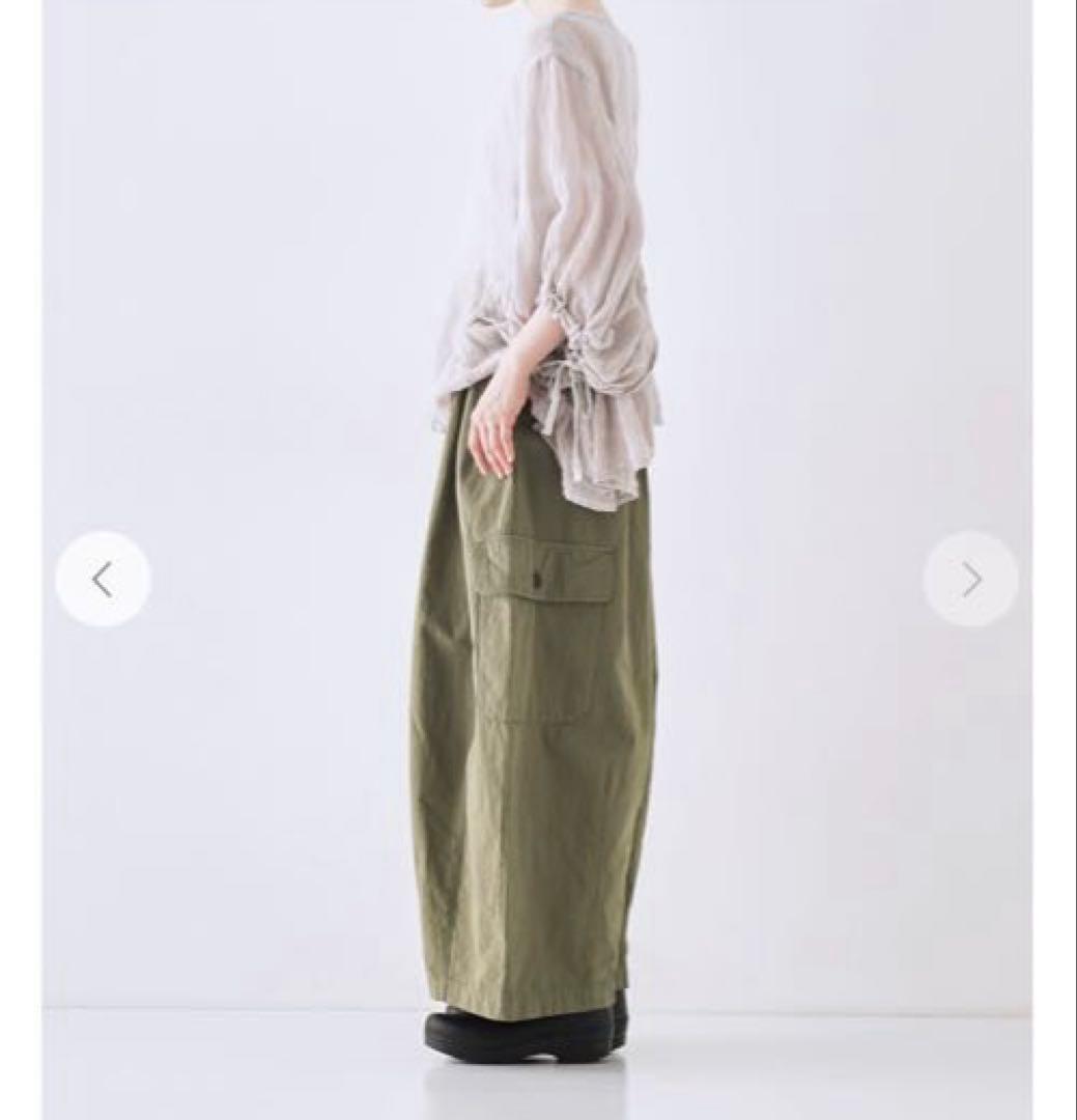 美品2024nest Robe コットンリネンウェザーバレルパンツ