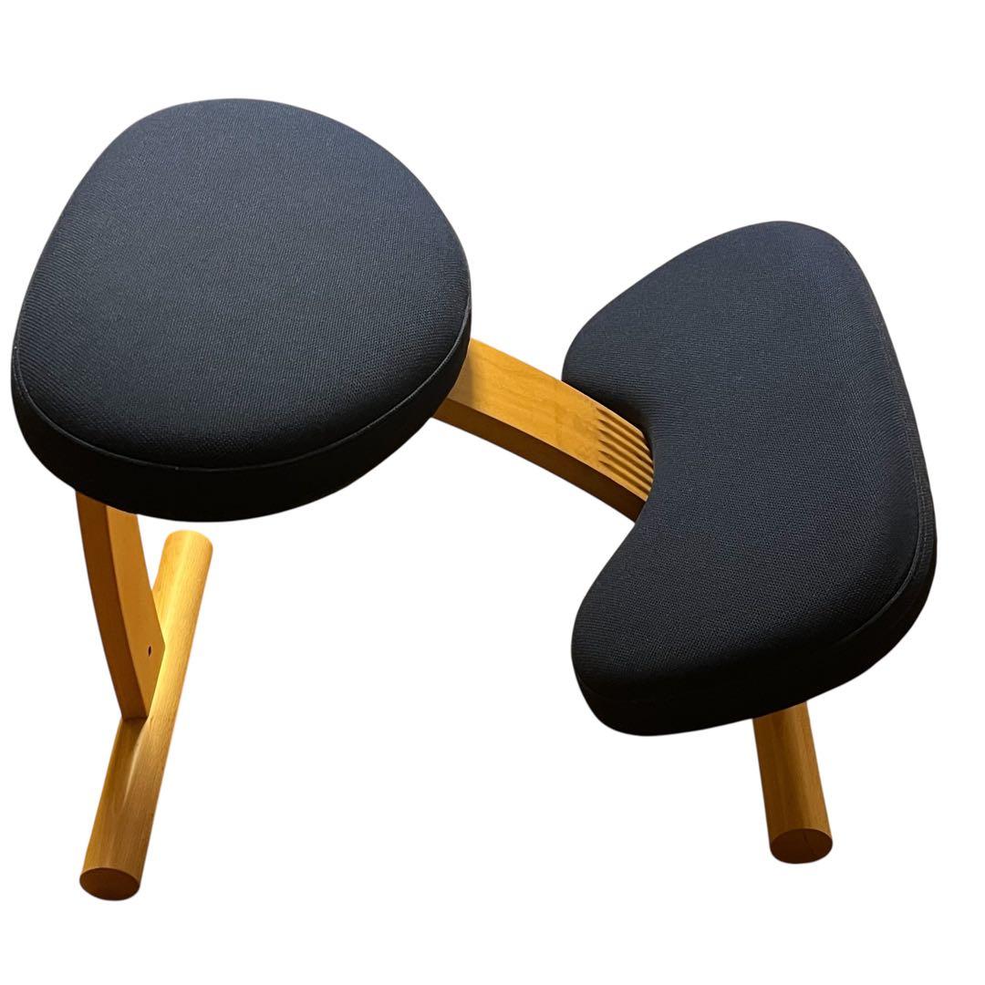 極美品 balans Easyバランスチェア イージー ネイビー カバー付き