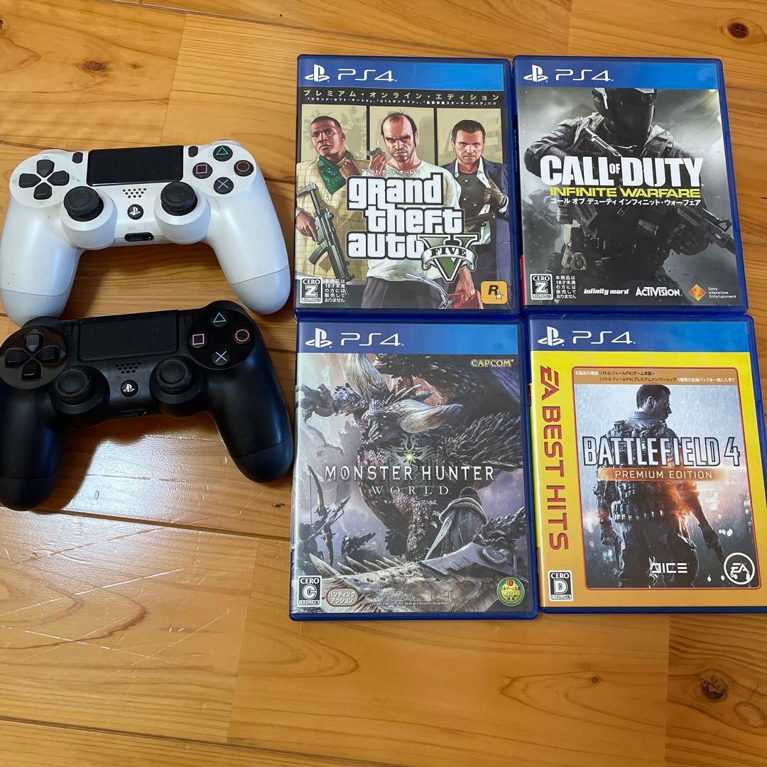 PS4のコントローラージャンク品扱いとカセット4枚