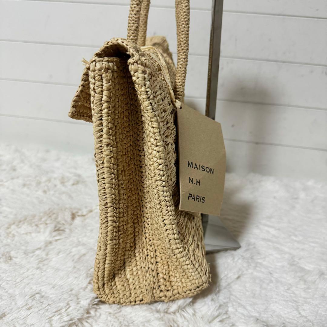 新品未使用✨MAISON N.H PARIS トートバッグ　ベージュ　ラフィア