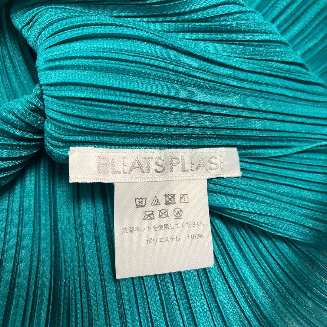 PLEATS PLEASE ピーコックグリーン長袖トップス　サイズ3