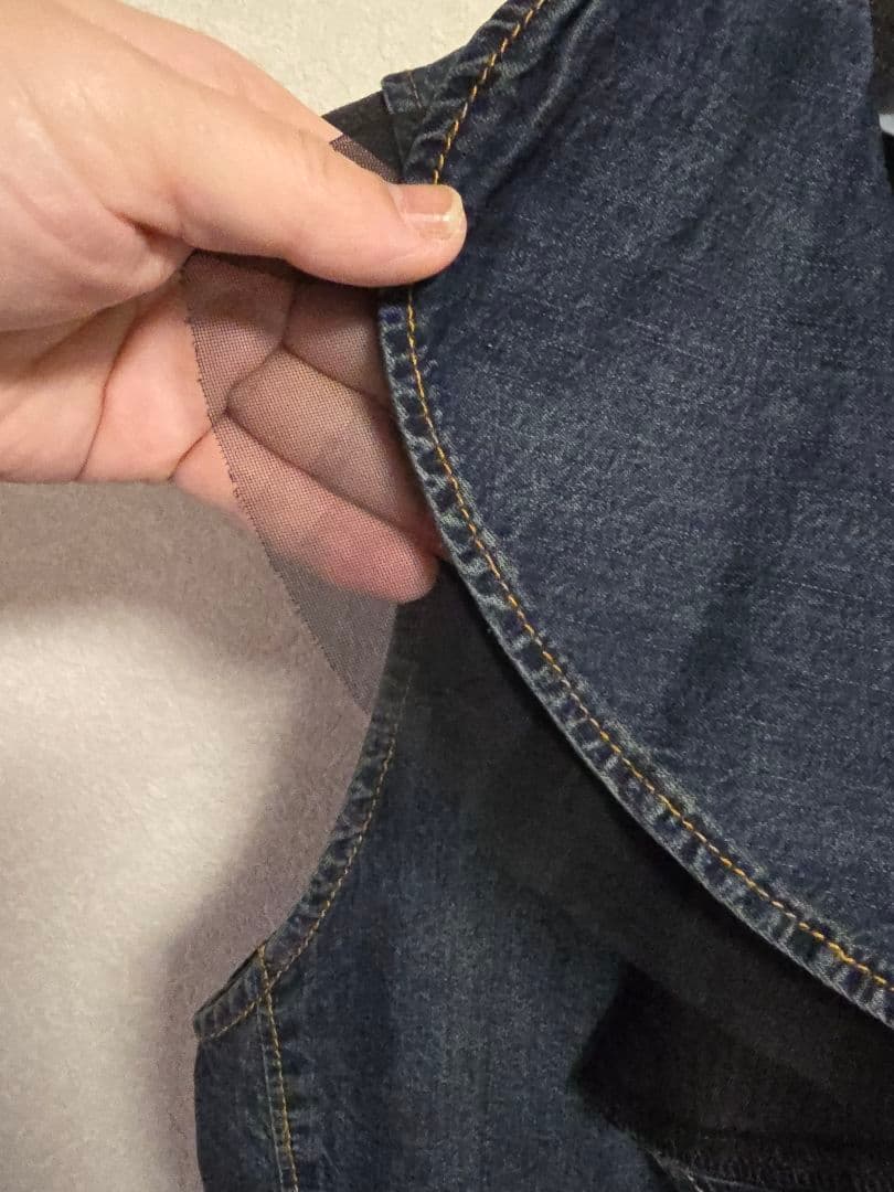 新品　未使用　ayane ダンガリー　フリル　ベスト