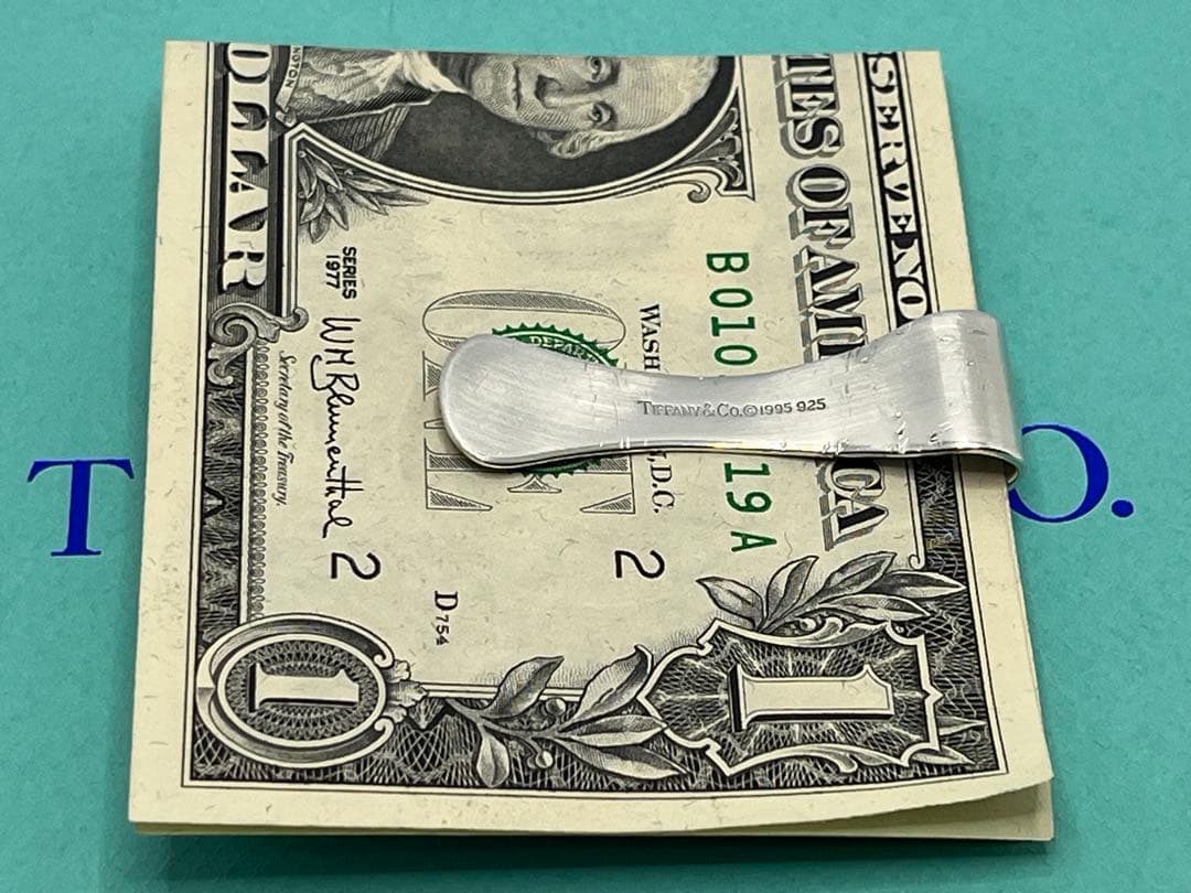 c529 希少　ティファニー　1995 シグネチャー　マネークリップ　925