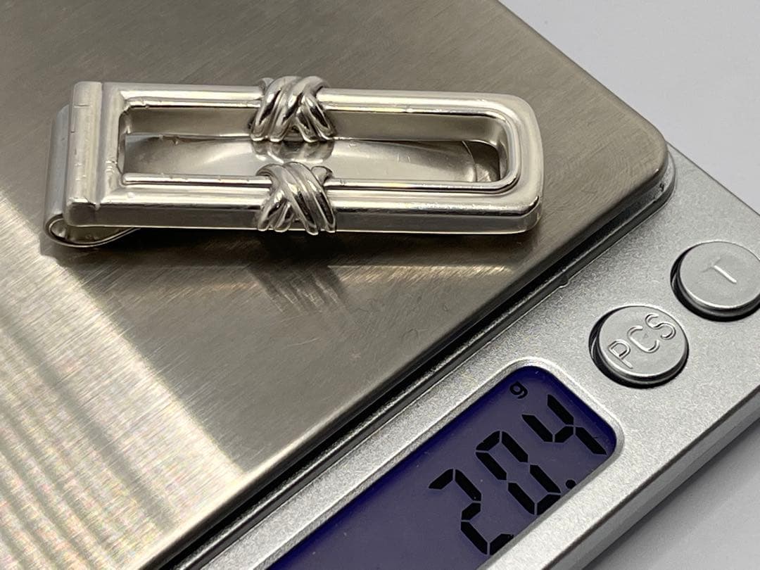 c529 希少　ティファニー　1995 シグネチャー　マネークリップ　925