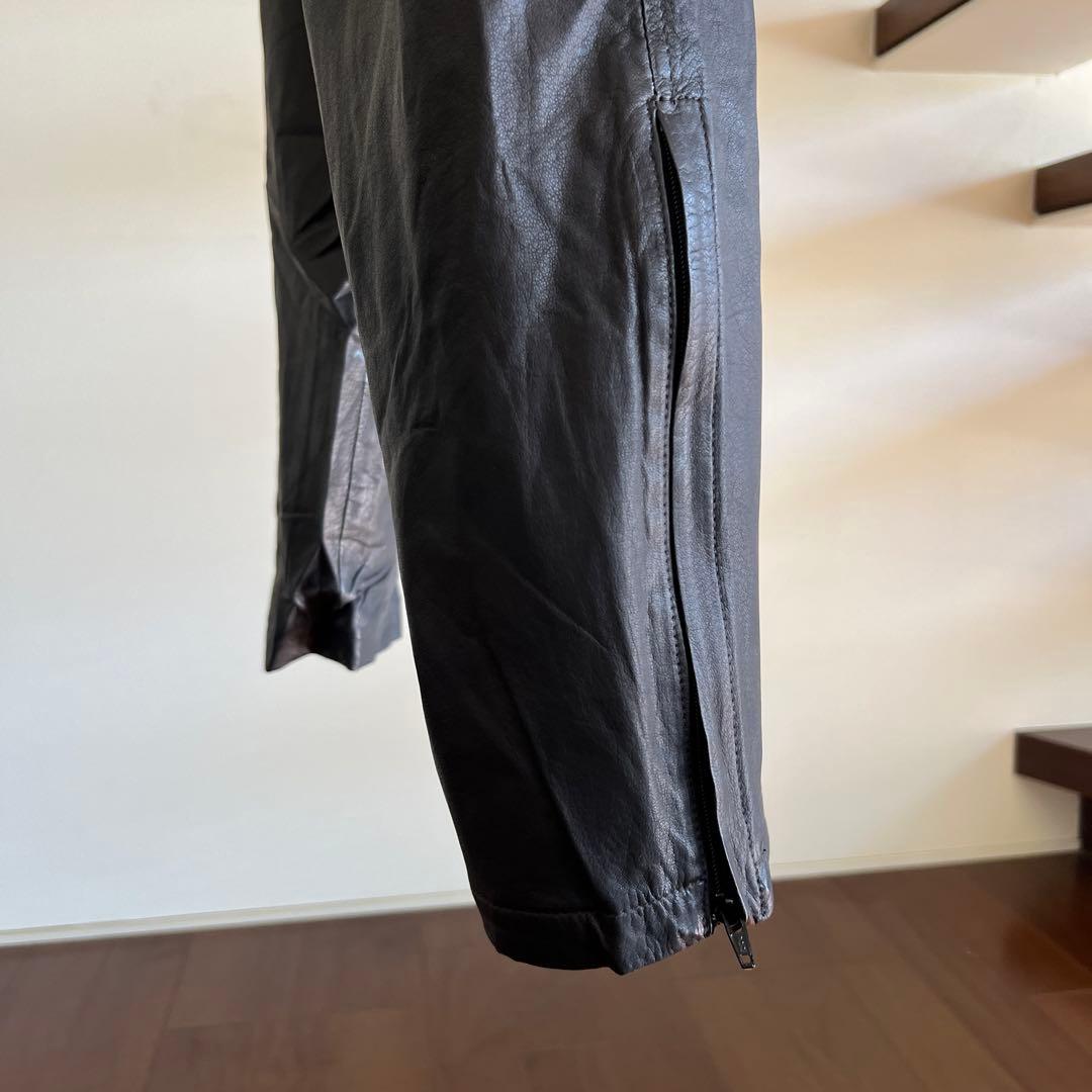 COMOLI コモリ John別注 レザードローストリングパンツ　3