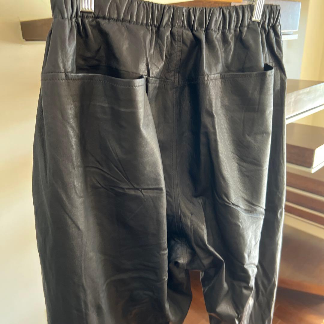 COMOLI コモリ John別注 レザードローストリングパンツ　3