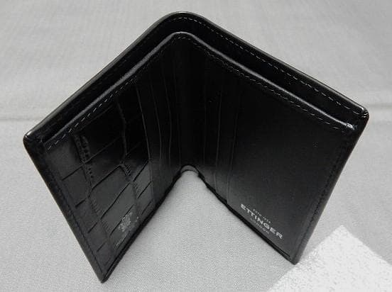 展示美品　ETTINGER型押しミニウォレット　BLK