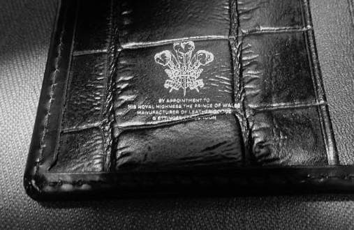 展示美品　ETTINGER型押しミニウォレット　BLK