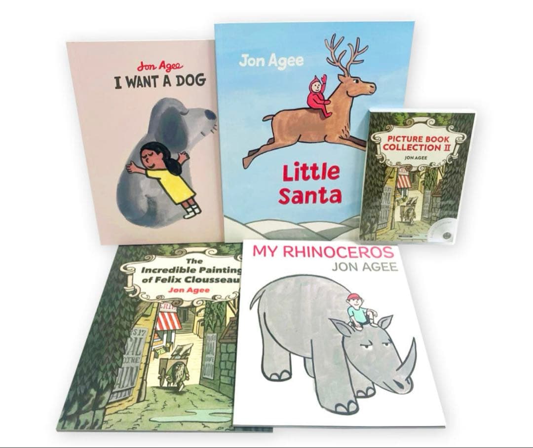 新品未使用　Jon Agee 絵本 8冊 CD付き paperbag