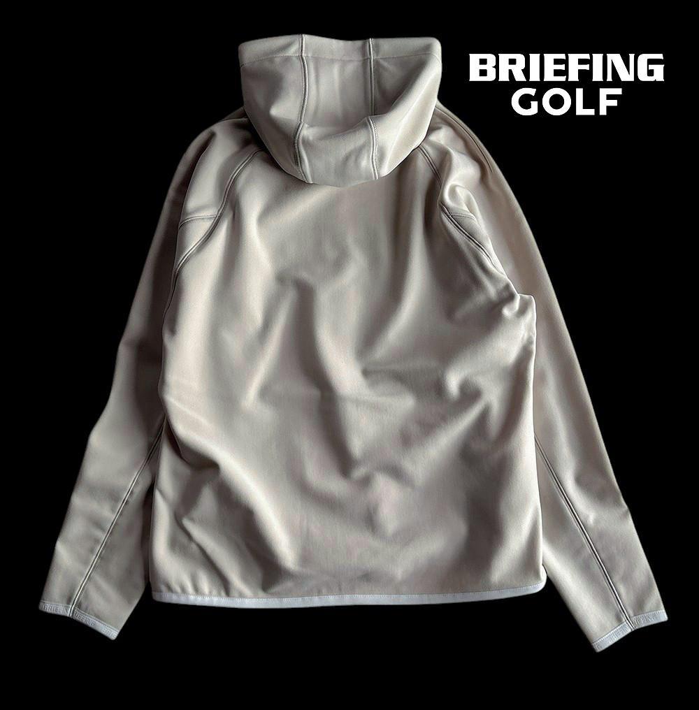 新品タグ付 ブリーフィングゴルフ 現行モデル 新作 裏起毛フロッキーロゴパーカー