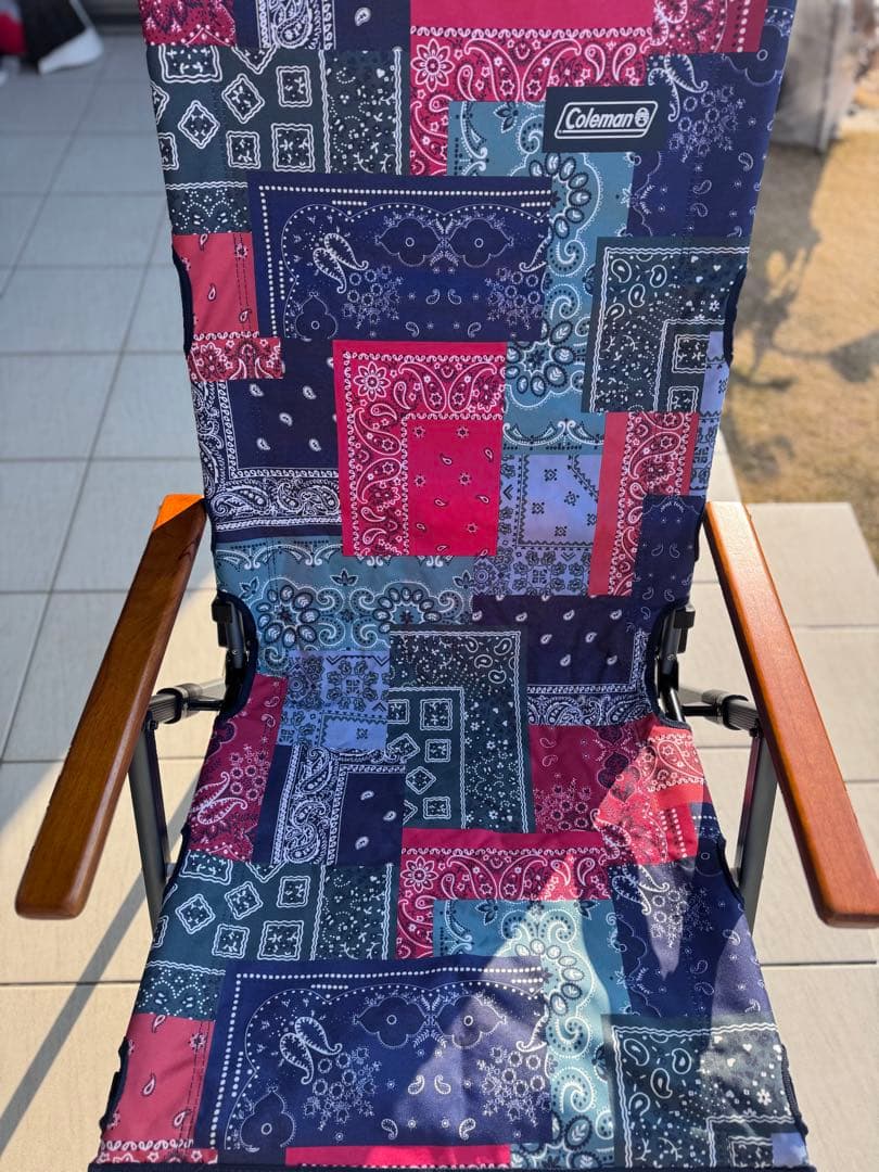 Coleman beams 別注　バンダナ柄 アウトドアチェア