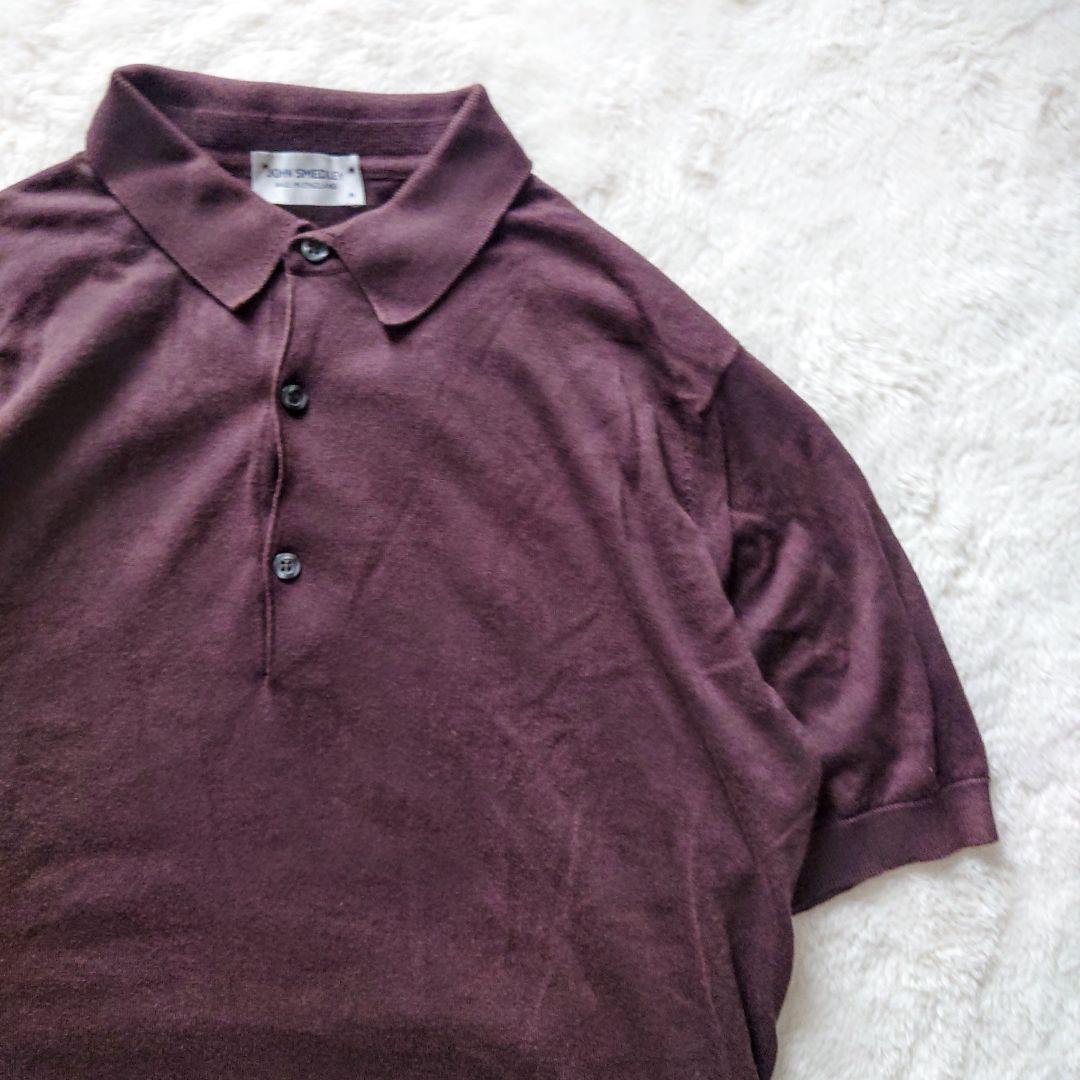 JOHN SMEDLEY シーアイランドコットン ポロシャツ ダークブラウン M