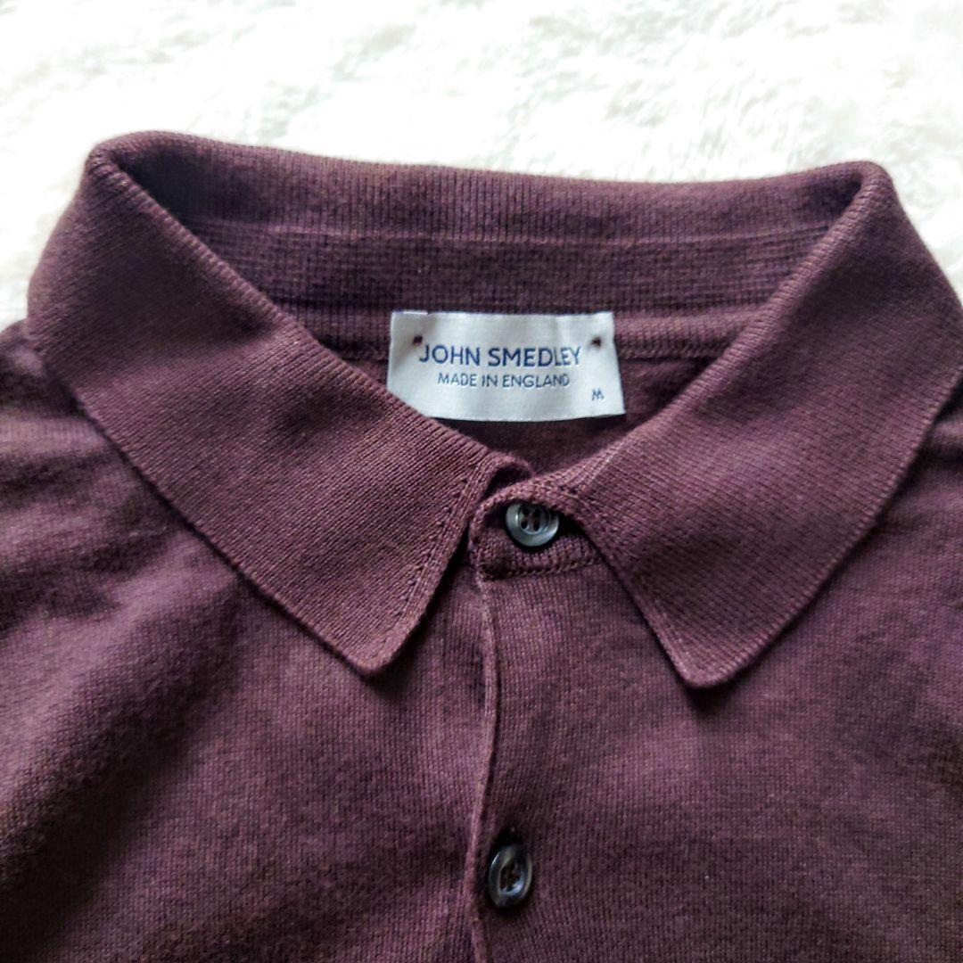 JOHN SMEDLEY シーアイランドコットン ポロシャツ ダークブラウン M