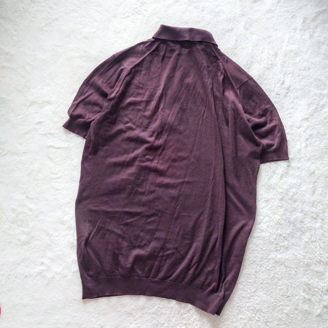 JOHN SMEDLEY シーアイランドコットン ポロシャツ ダークブラウン M