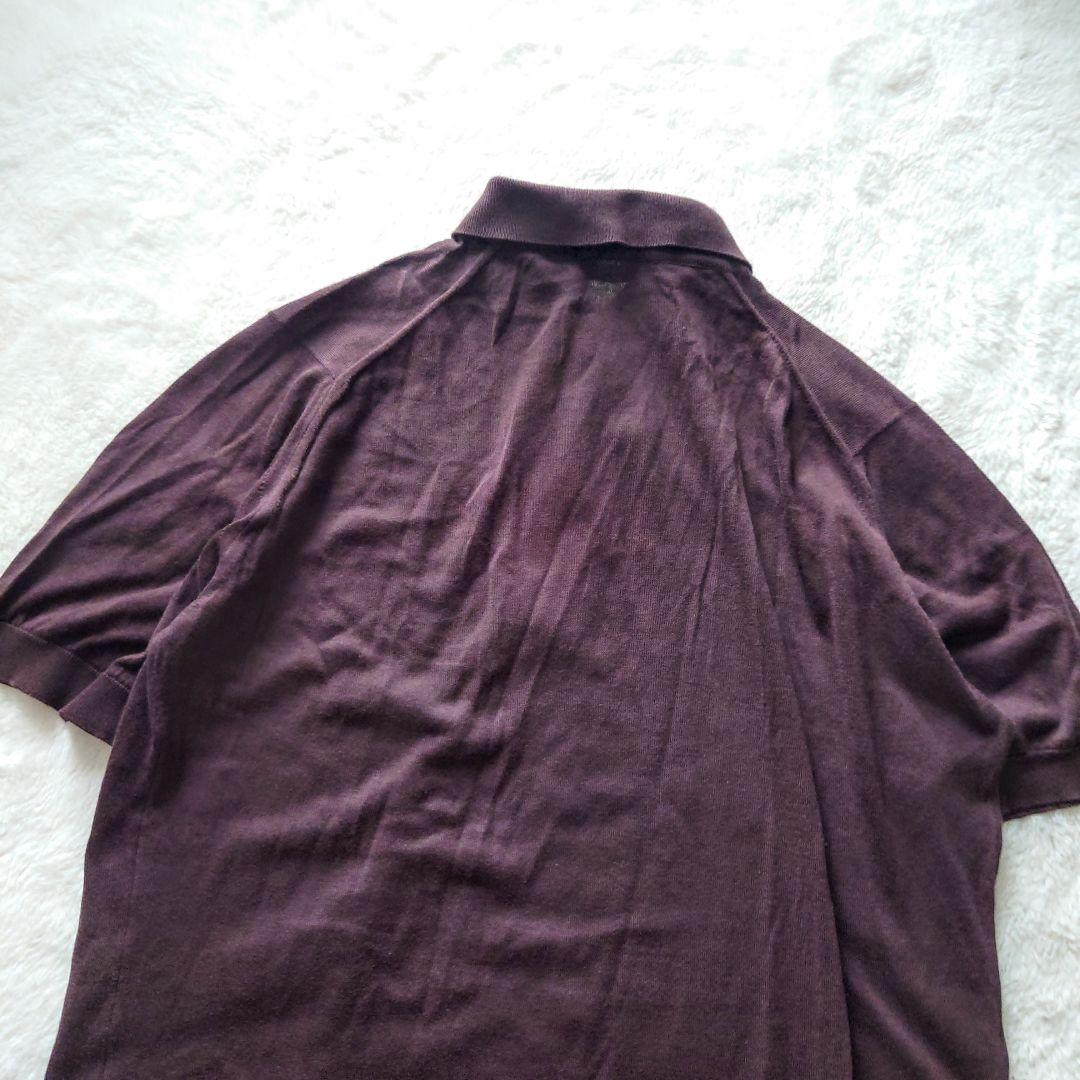 JOHN SMEDLEY シーアイランドコットン ポロシャツ ダークブラウン M